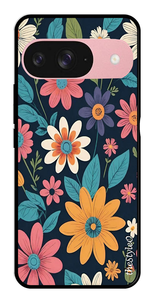 Colorful Abstract Metal Mobile Case for Google Pixel 9 Pro (Design No -76)