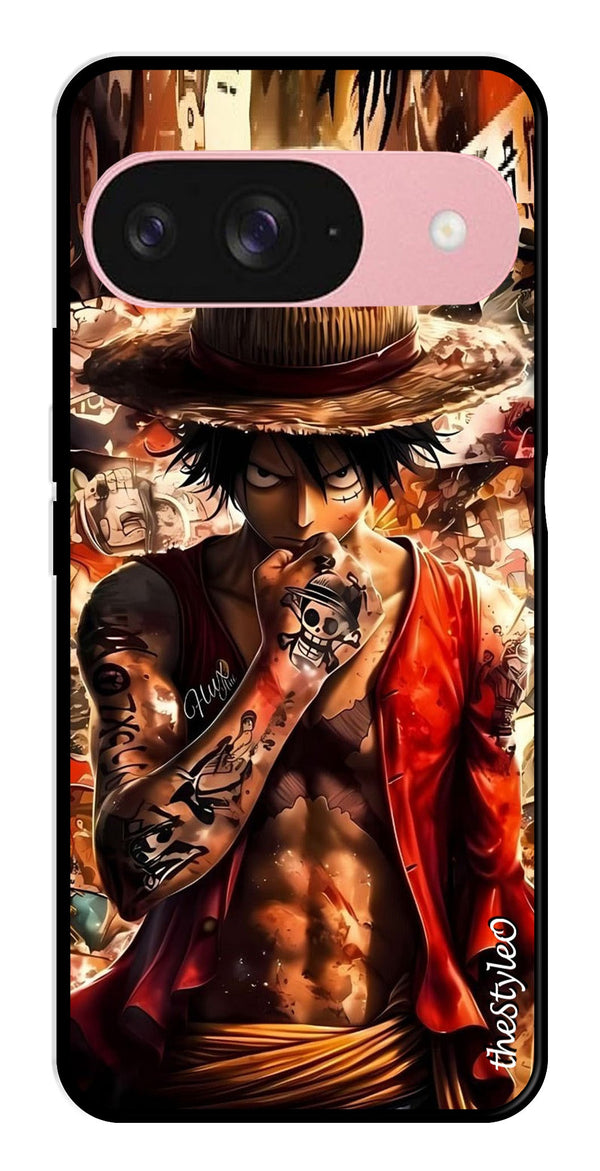 Monkey D Luffy Metal Mobile Case for Google Pixel 9 Pro (Design No -83)