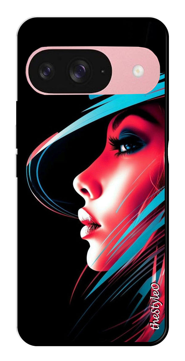 Elegant Woman Metal Mobile Case for Google Pixel 9 Pro (Design No -86)