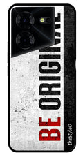 Coffee Pattern Metal Mobile Case for Pova 5  (Design No -37)