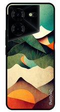 Owl Pattern Metal Mobile Case for Pova 5  (Design No -42)