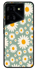 Floral Design Metal Mobile Case for Pova 5  (Design No -87)