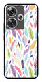 Colorful Feathers Metal Mobile Case for Poco F6 5G (Design No -06)