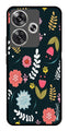Floral Pattern2 Metal Mobile Case for Poco F6 5G (Design No -12)
