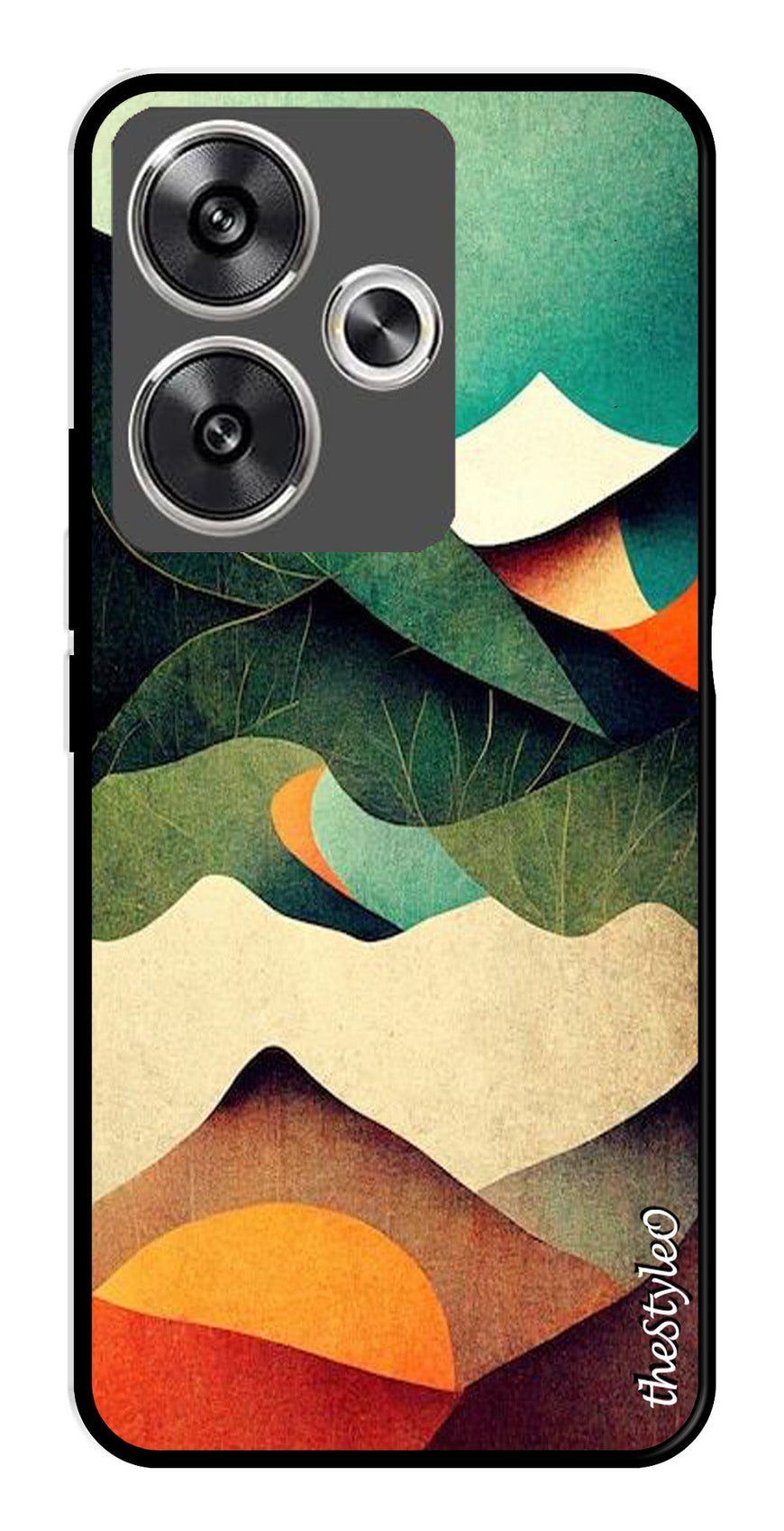 Owl Pattern Metal Mobile Case for Poco F6 5G (Design No -42)