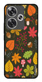 Flower Leaves Design Metal Mobile Case for Poco F6 5G (Design No -50)