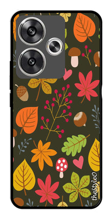 Flower Leaves Design Metal Mobile Case for Poco F6 5G