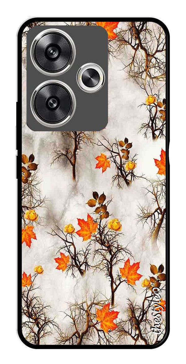 Map Design Metal Mobile Case for Poco F6 5G (Design No -54)