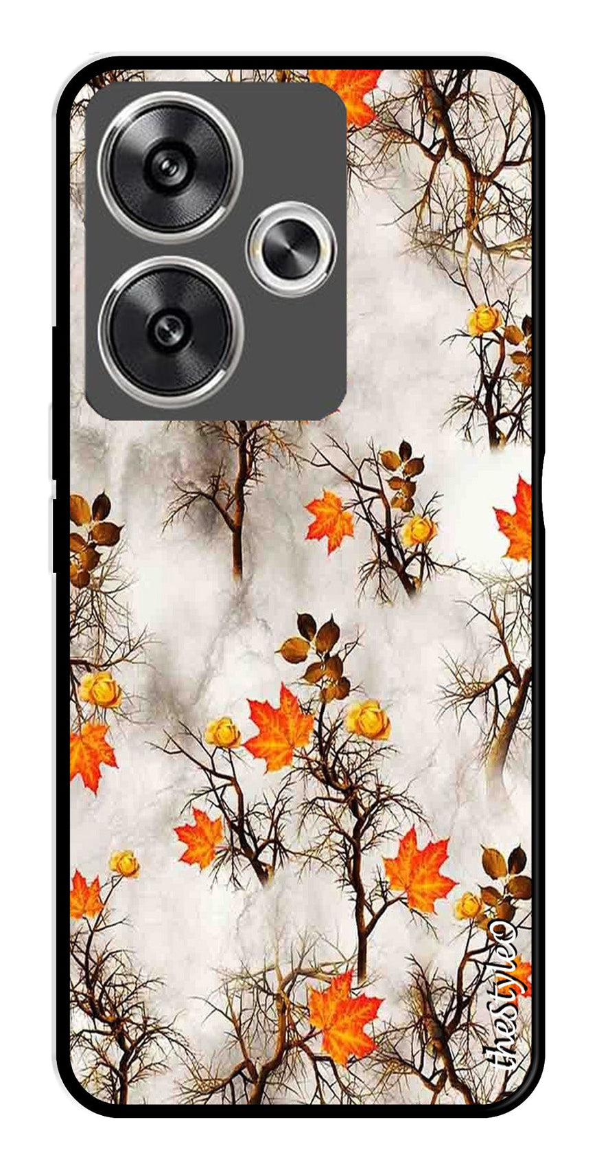 Map Design Metal Mobile Case for Poco F6 5G (Design No -54)