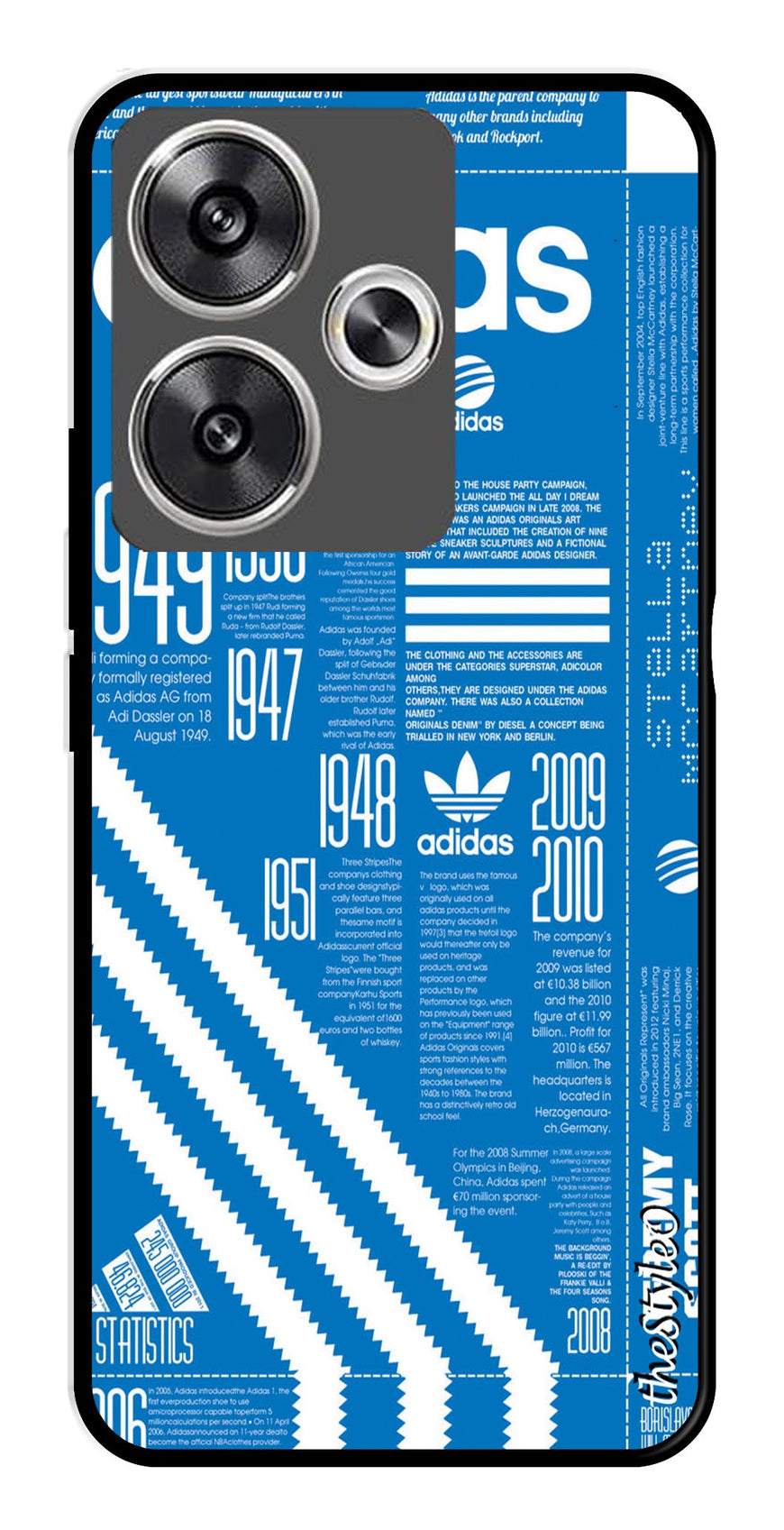 Adidas Design Metal Mobile Case for Poco F6 5G (Design No -58)