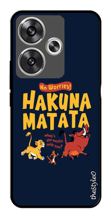 Hakuna Matata Metal Mobile Case for Poco F6 5G