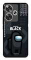 Among us Black Metal Mobile Case for Poco F6 5G (Design No -67)