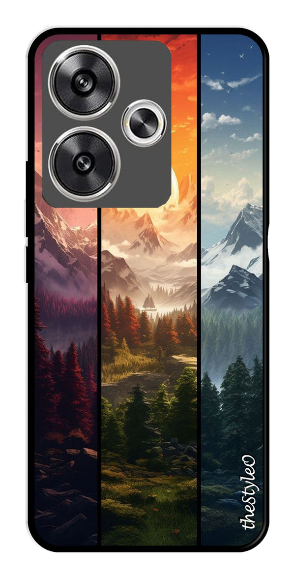 Nature Design Metal Mobile Case for Poco F6 5G (Design No -71)