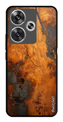 Wooden Design Metal Mobile Case for Poco F6 5G