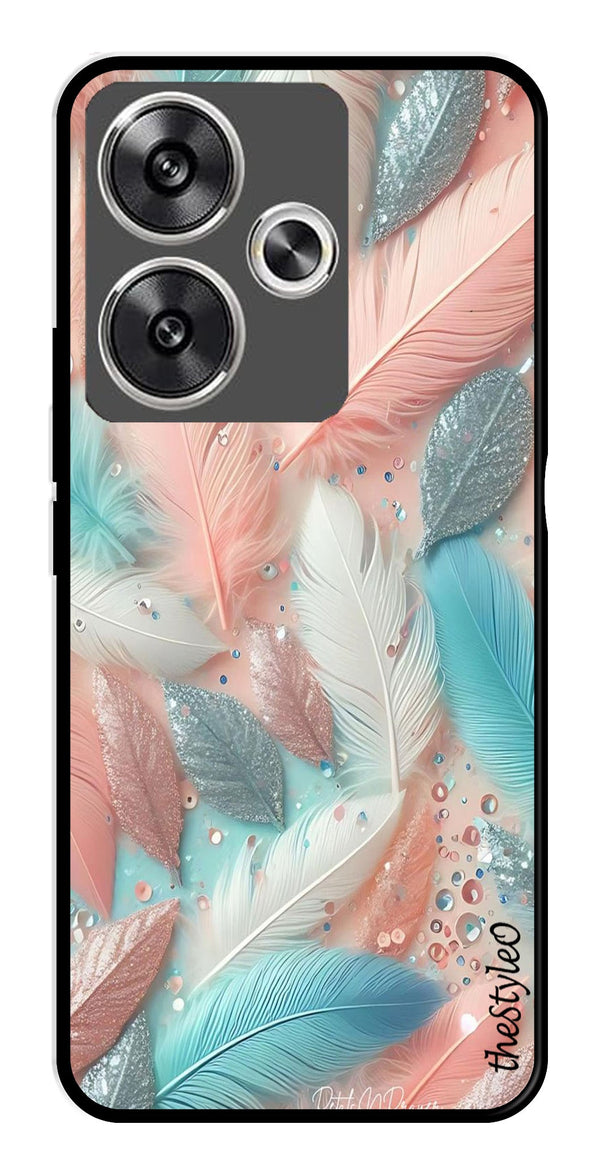 Feather Metal Mobile Case for Poco F6 5G (Design No -84)
