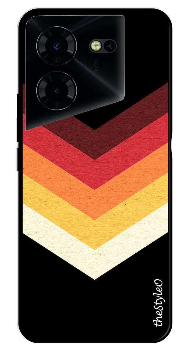 MultiColor Arrow Metal Mobile Case for Tecno Pova 5 Pro (Design No -04)