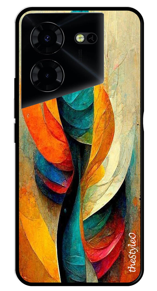 Modern Art Metal Mobile Case for Tecno Pova 5 Pro (Design No -11)