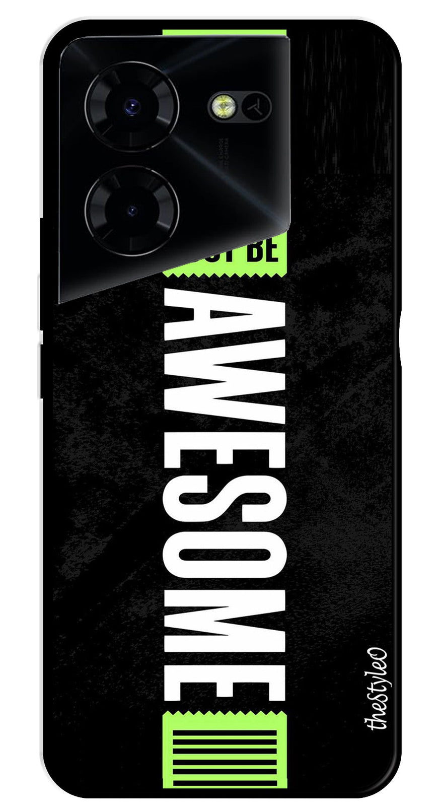 Alphabets Metal Mobile Case for Tecno Pova 5 Pro (Design No -32)