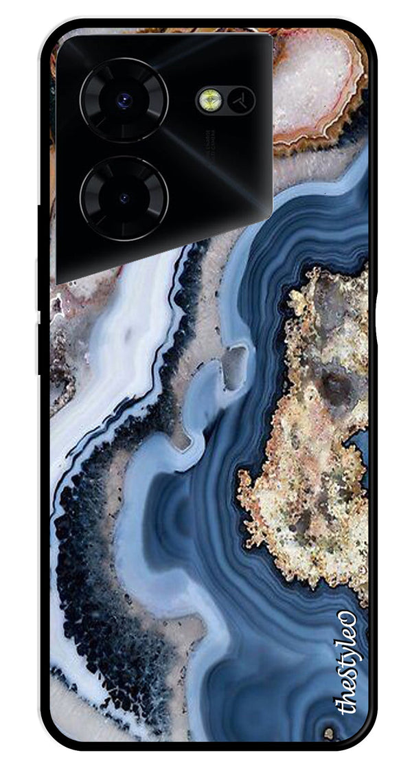 Floral Pattern Metal Mobile Case for Tecno Pova 5 Pro (Design No -52)
