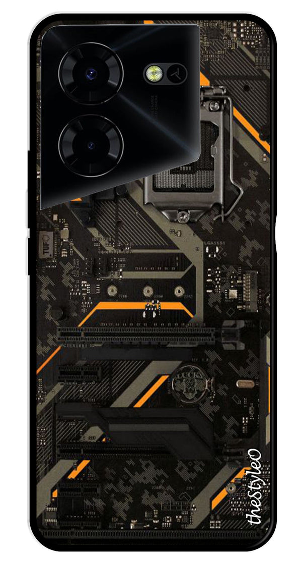 Circuit Design Metal Mobile Case for Tecno Pova 5 Pro (Design No -63)