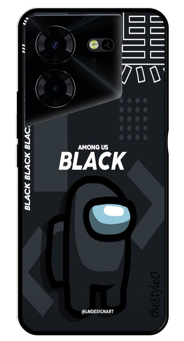 Among us Black Metal Mobile Case for Tecno Pova 5 Pro (Design No -67)