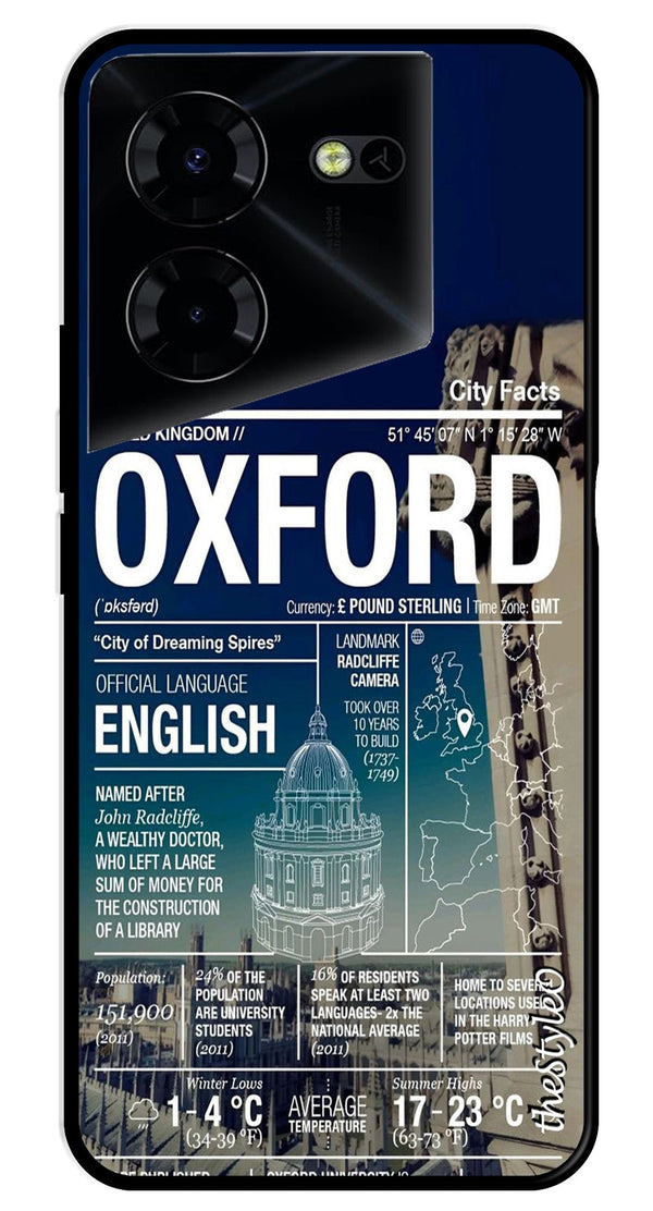 Oxford Metal Mobile Case for Tecno Pova 5 Pro (Design No -70)