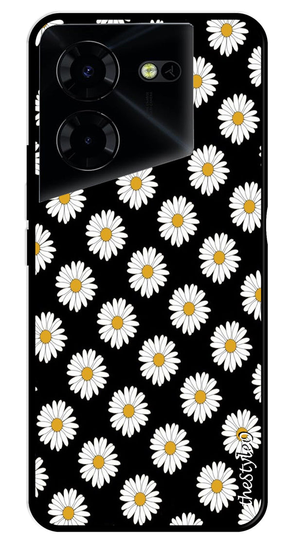 Daisy Flower Metal Mobile Case for Tecno Pova 5 Pro (Design No -75)