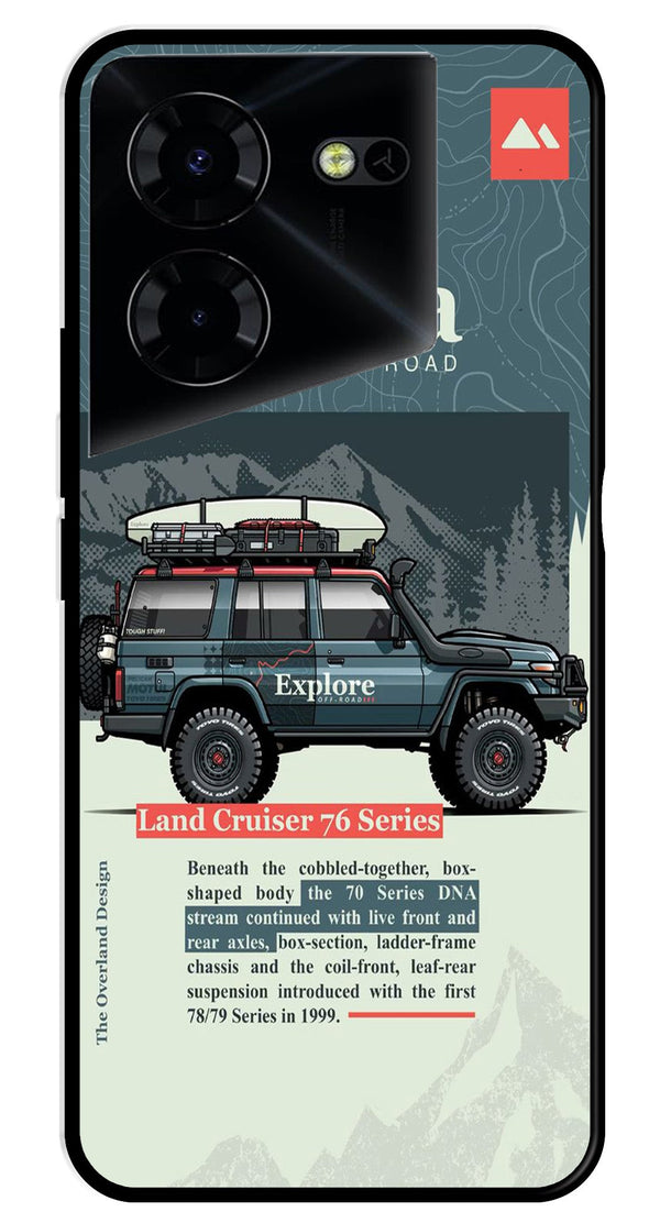 Land Cruiser Metal Mobile Case for Tecno Pova 5 Pro (Design No -78)