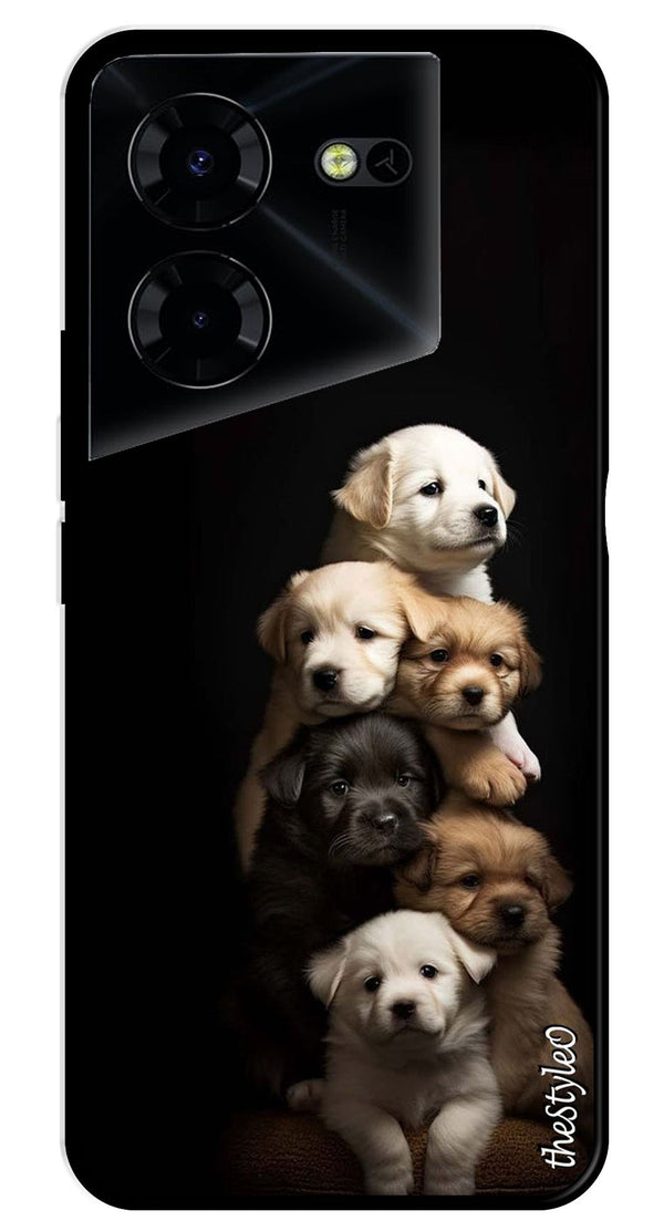 Dog lovers Metal Mobile Case for Tecno Pova 5 Pro (Design No -88)