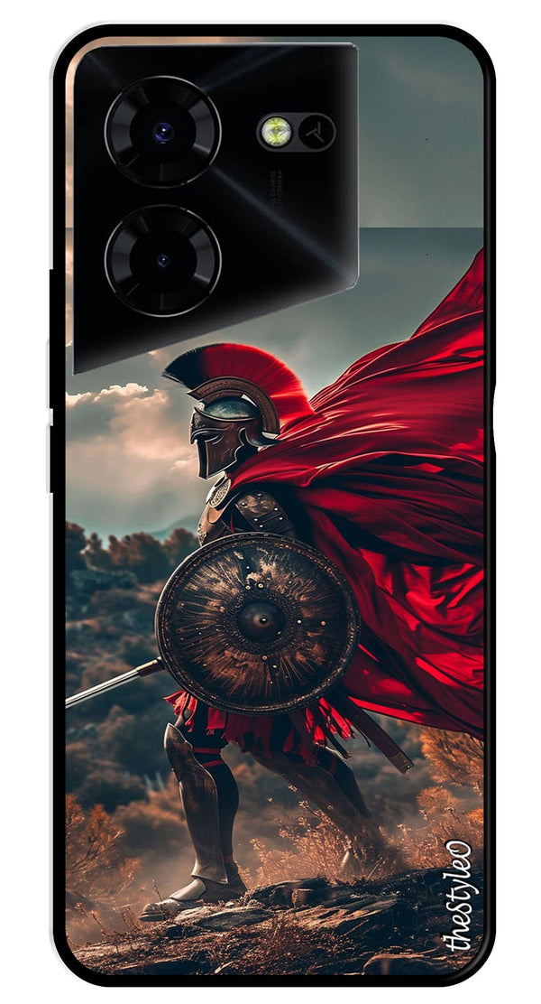Spartan Fighter Metal Mobile Case for Tecno Pova 5 Pro (Design No -89)