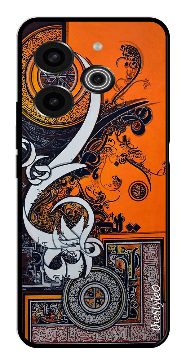 Oum Design Metal Mobile Case for Tecno Pova 6 (Design No -15)