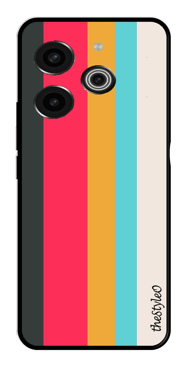 Feathers Metal Mobile Case for Tecno Pova 6 (Design No -30)