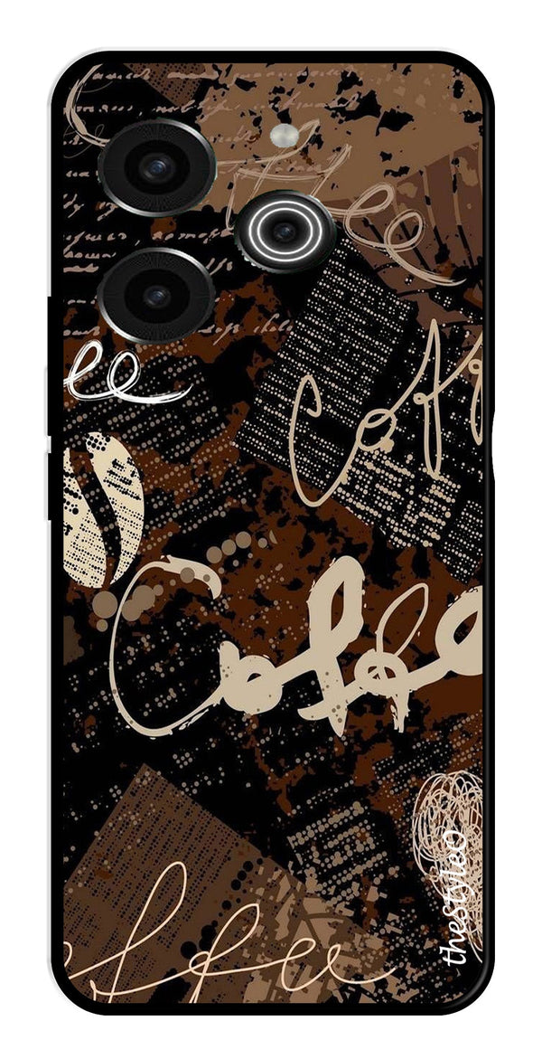 Marble Pattern Metal Mobile Case for Tecno Pova 6 (Design No -36)