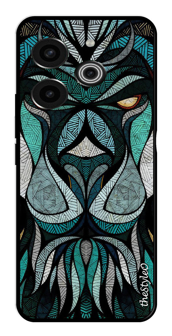 Muted Rainbow Metal Mobile Case for Tecno Pova 6 (Design No -39)