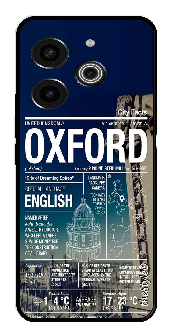 Oxford Metal Mobile Case for Tecno Pova 6 (Design No -70)