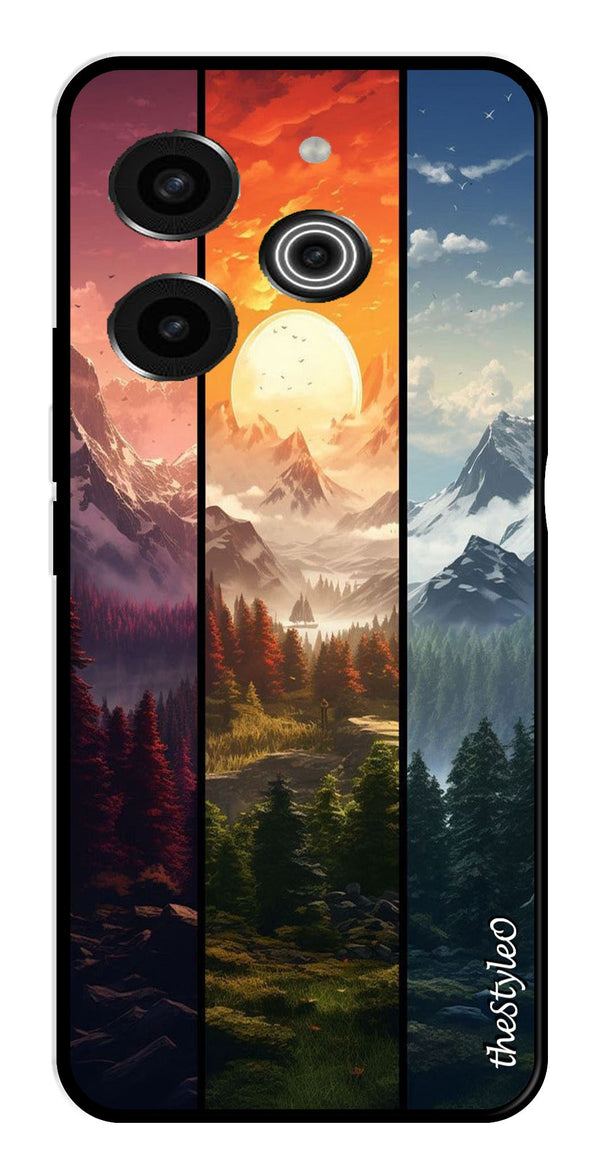 Nature Design Metal Mobile Case for Tecno Pova 6 (Design No -71)