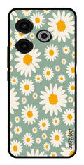 Floral Design Metal Mobile Case for Tecno Pova 6 (Design No -87)