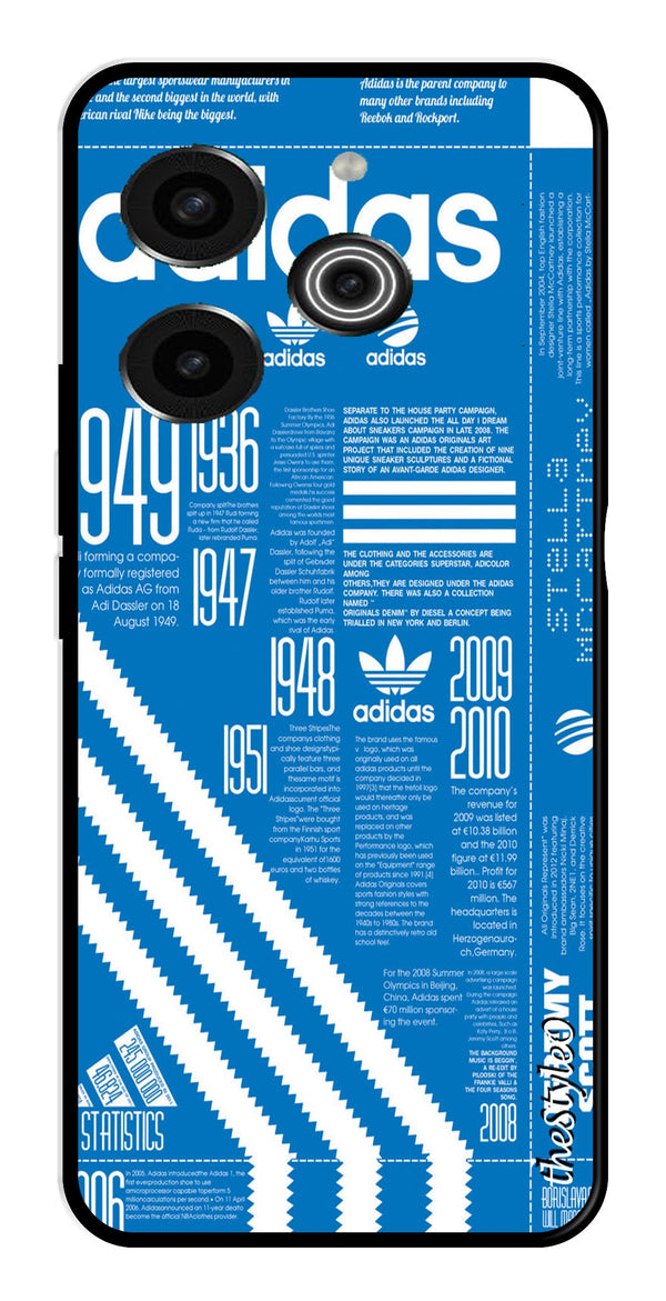 Adidas Design Metal Mobile Case for Tecno Pova 6 Pro (Design No -58)