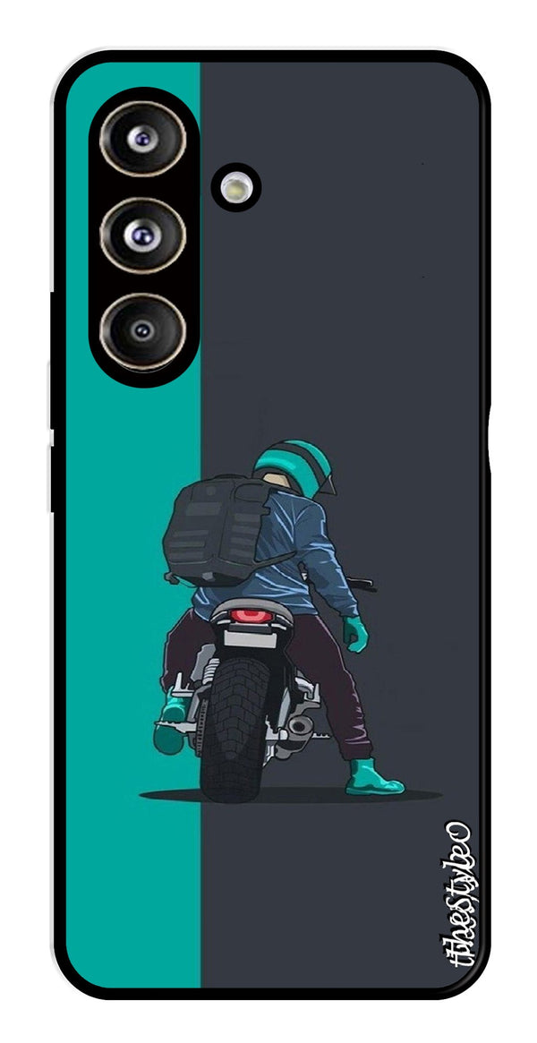 Bike Lover Metal Mobile Case for Samsung Galaxy S24 FE (Design No -05)
