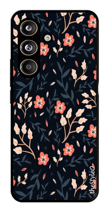 Floral Pattern Metal Mobile Case for Samsung Galaxy S24 FE
