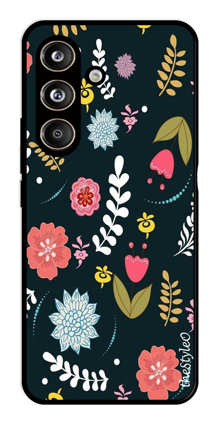 Floral Pattern2 Metal Mobile Case for Samsung Galaxy S24 FE (Design No -12)