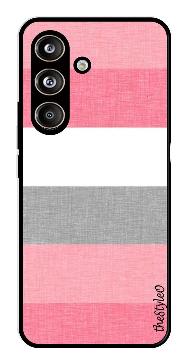 Hearts Pattern Metal Mobile Case for Samsung Galaxy S24 FE (Design No -22)