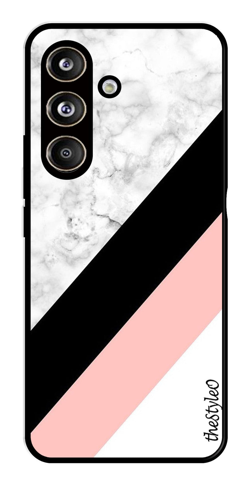 Pink Pattern Metal Mobile Case for Samsung Galaxy S24 FE (Design No -23)