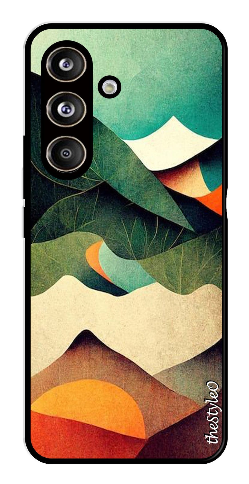 Owl Pattern Metal Mobile Case for Samsung Galaxy S24 FE (Design No -42)