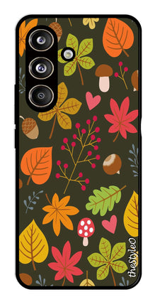 Flower Leaves Design Metal Mobile Case for Samsung Galaxy S24 FE