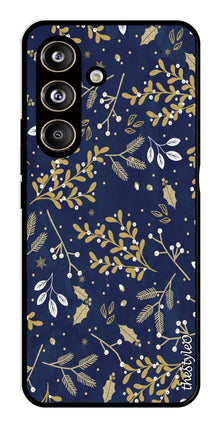 Leaves Design Metal Mobile Case for Samsung Galaxy S24 FE
