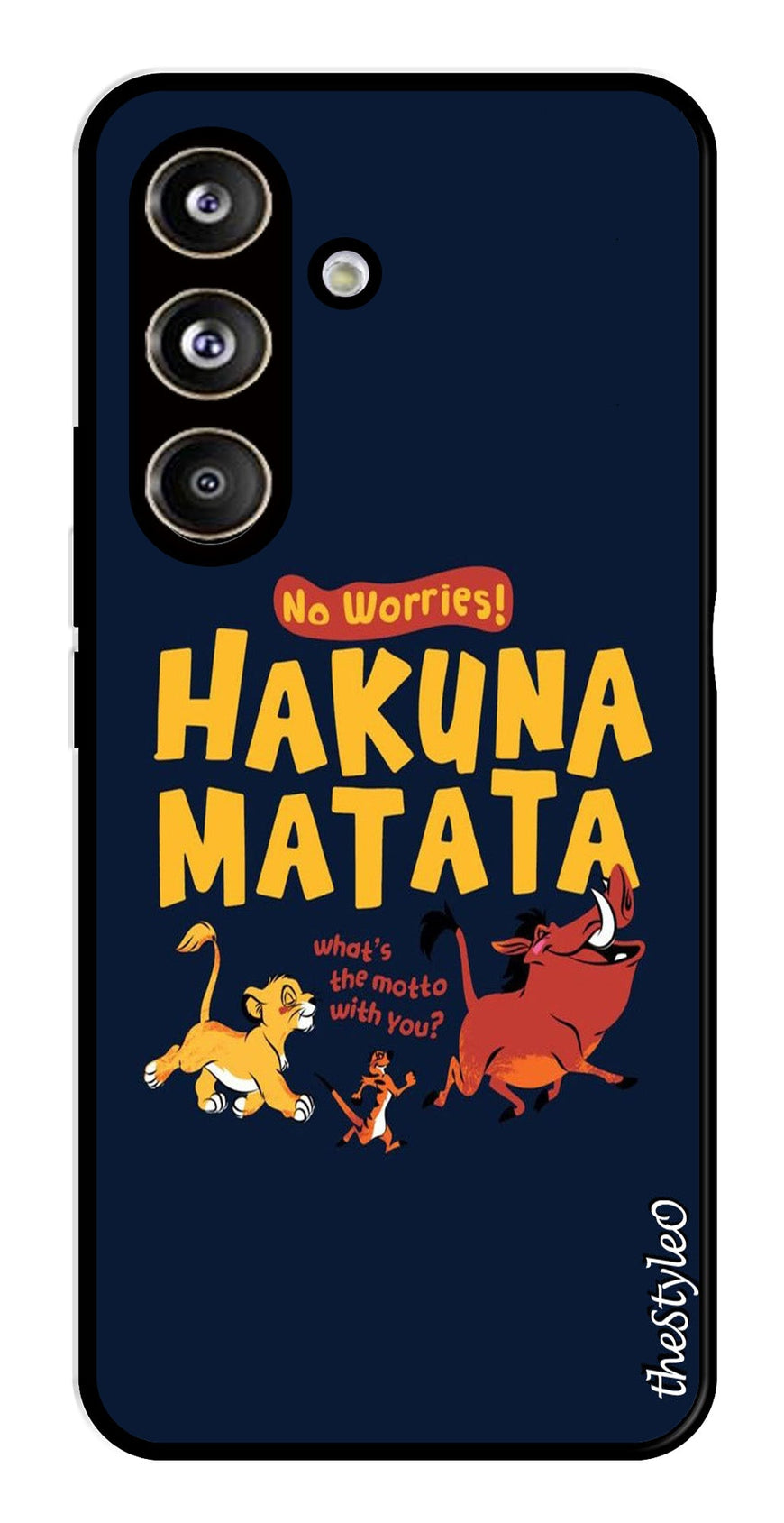 Hakuna Matata Metal Mobile Case for Samsung Galaxy S24 FE (Design No -62)