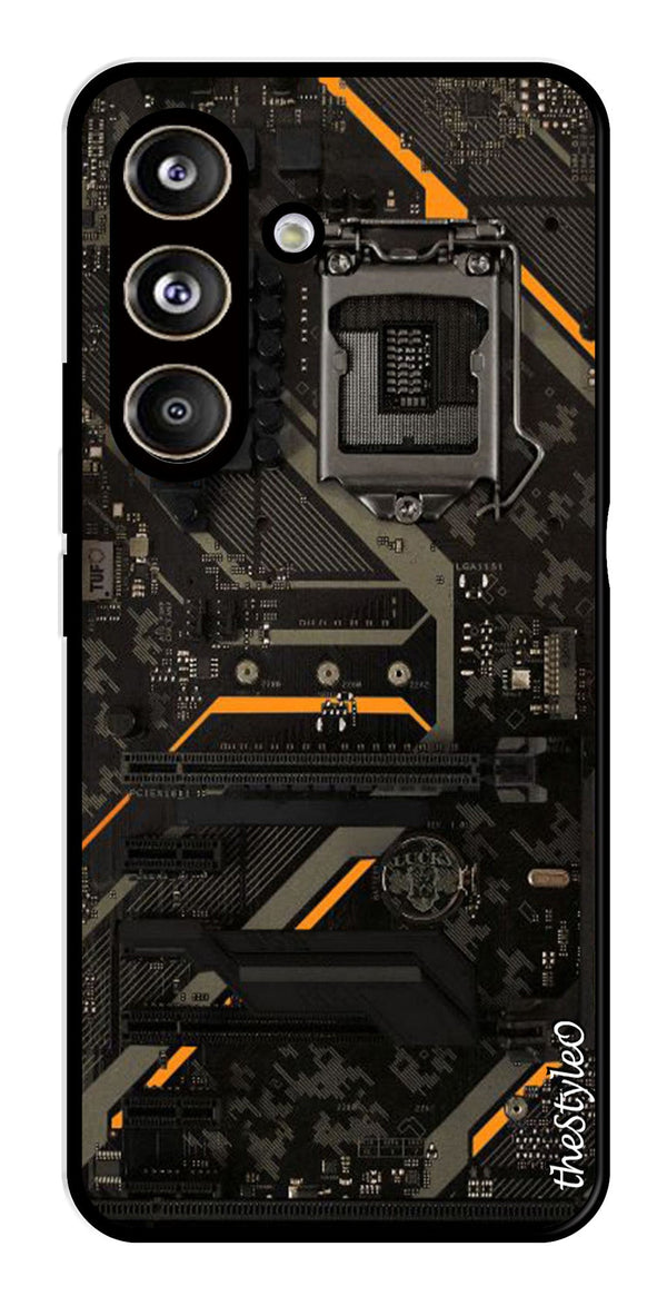 Circuit Design Metal Mobile Case for Samsung Galaxy S24 FE (Design No -63)