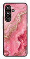 Pink Marble Metal Mobile Case for Samsung Galaxy S24 FE (Design No -66)