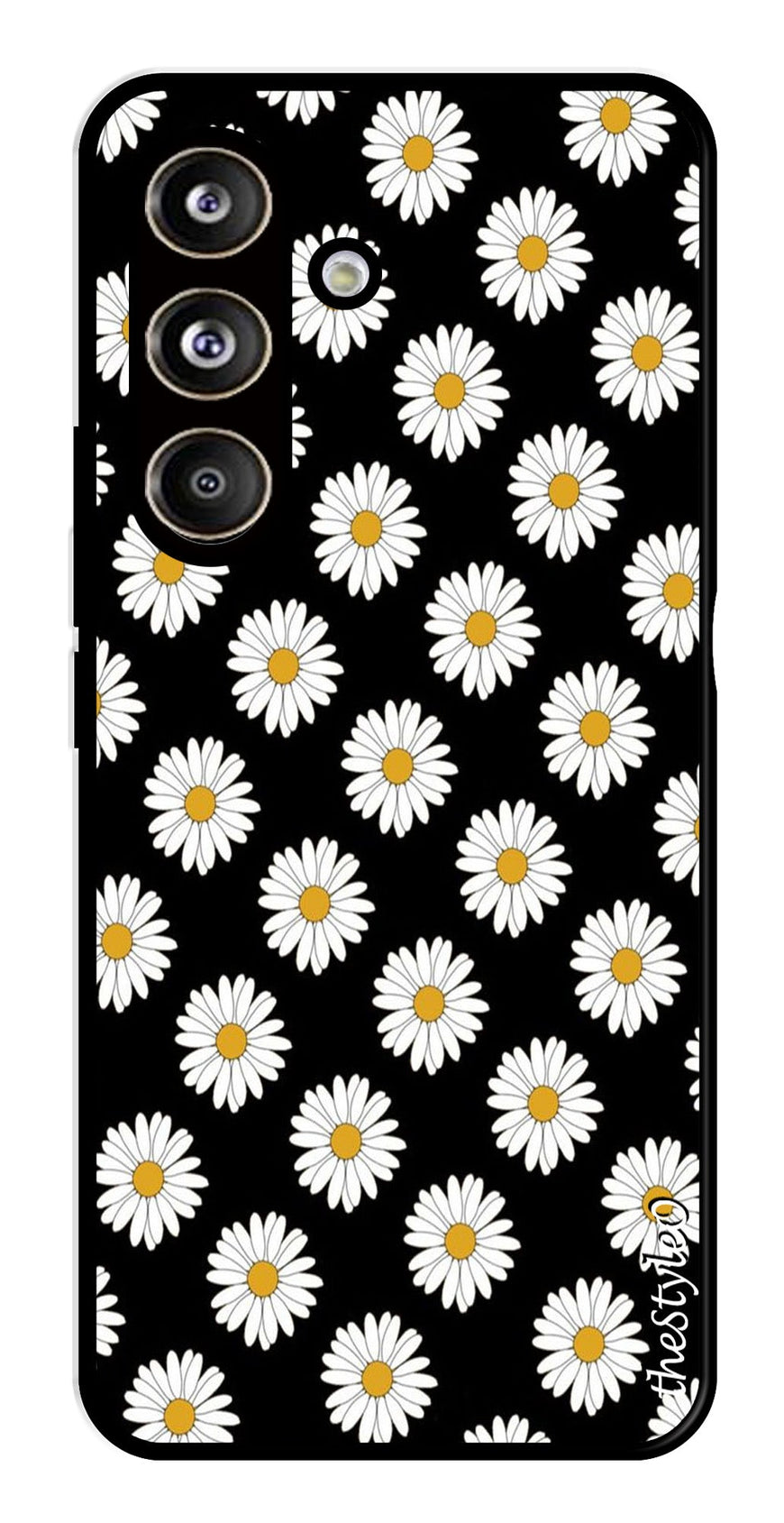 Daisy Flower Metal Mobile Case for Samsung Galaxy S24 FE (Design No -75)